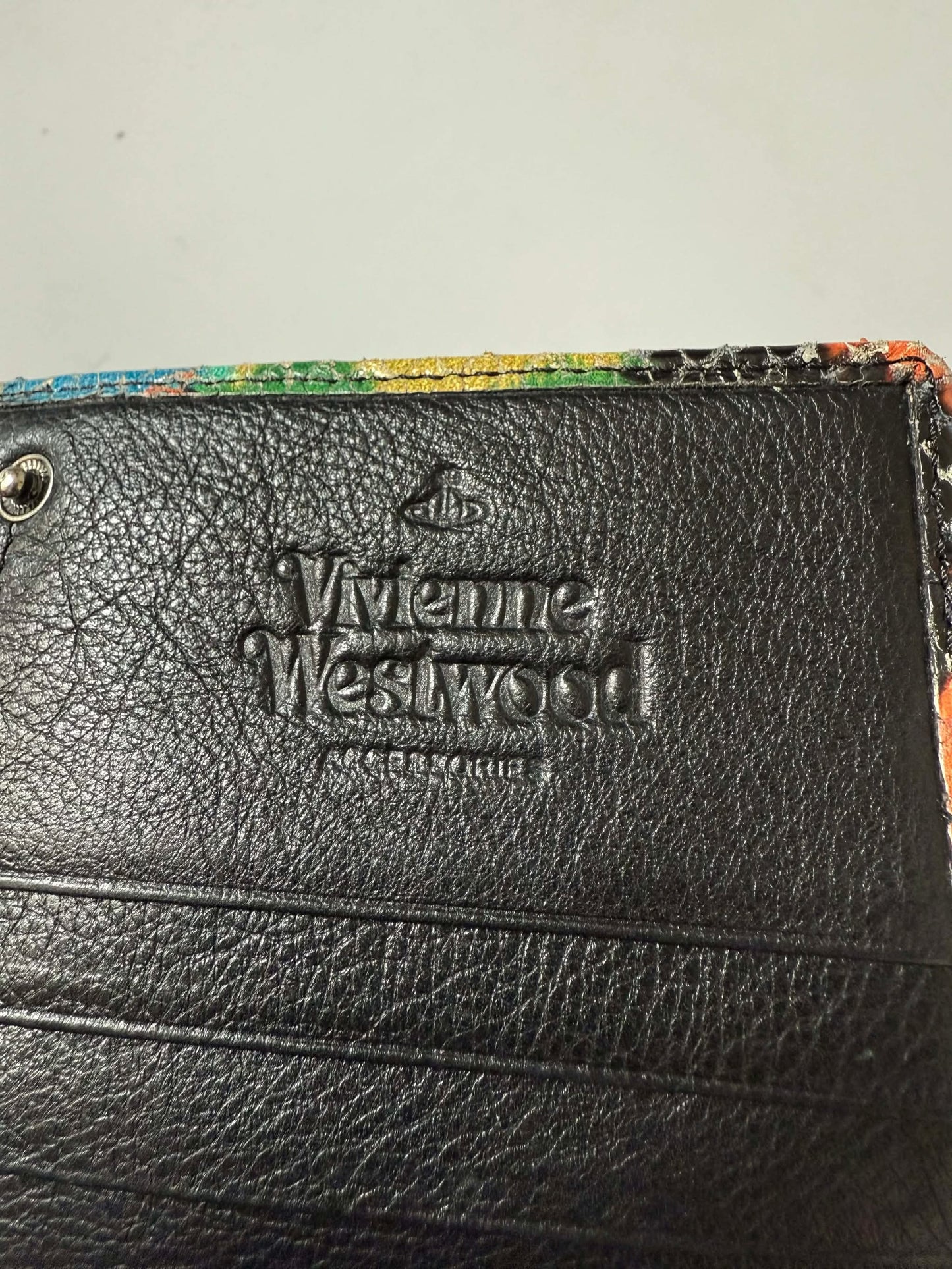 Vivienne Westwood Multicolor Python Skin Chain Shoulder Bag