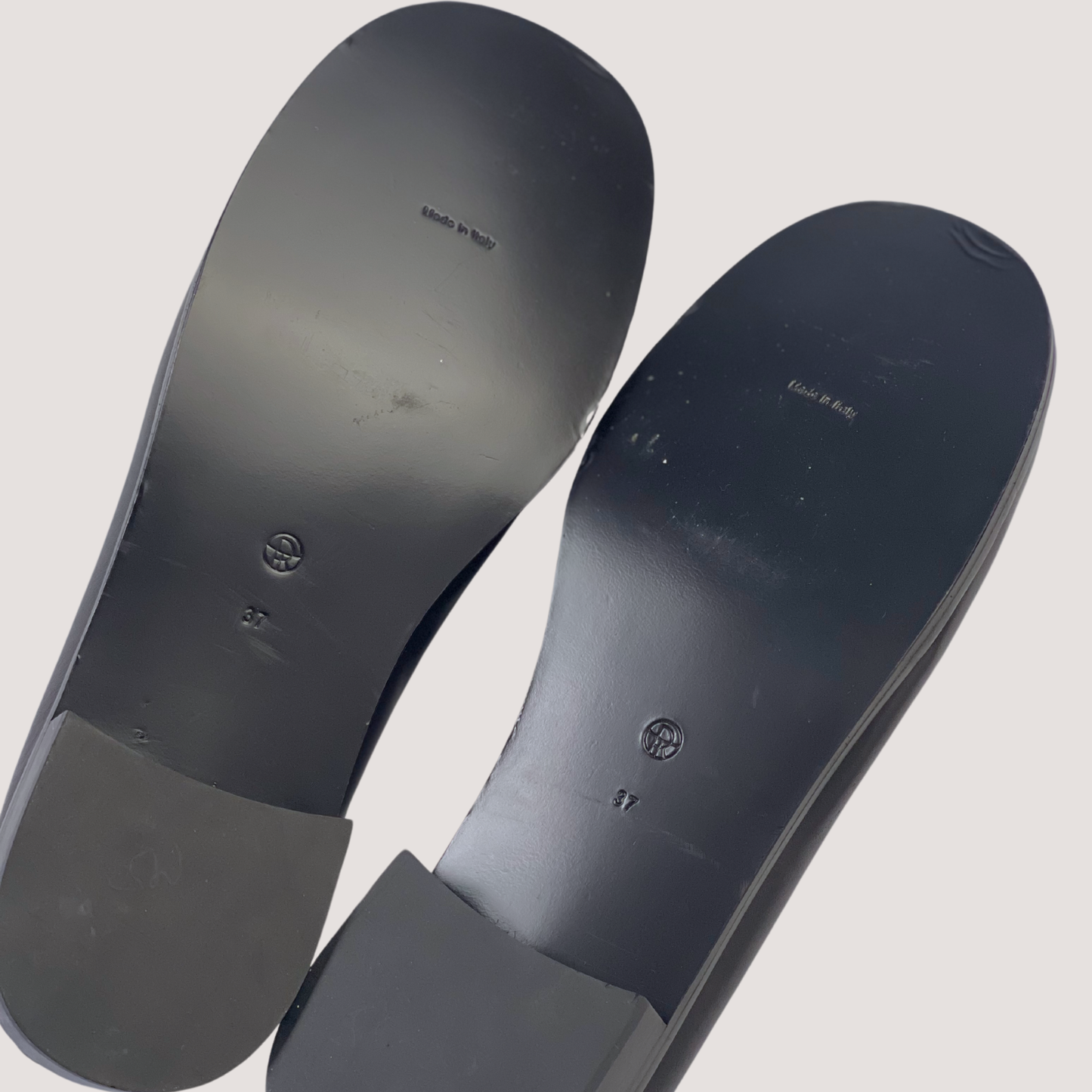 The Row Black Penny Loafers