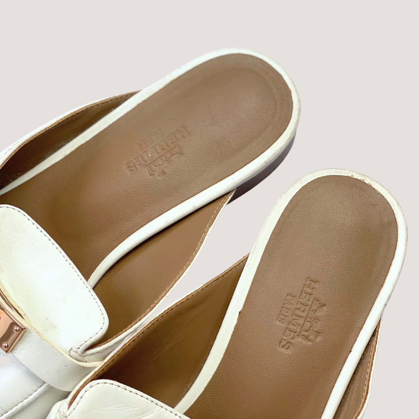 Hermes Kelly OZ lock Mules