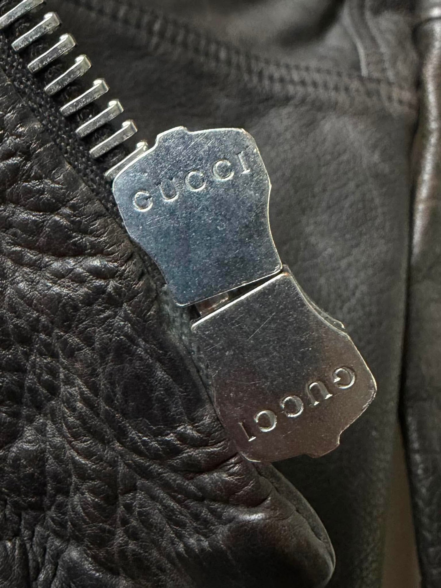 SS2011 GUCCI BROWN ERODED LEATHER PREMIUM JACKET