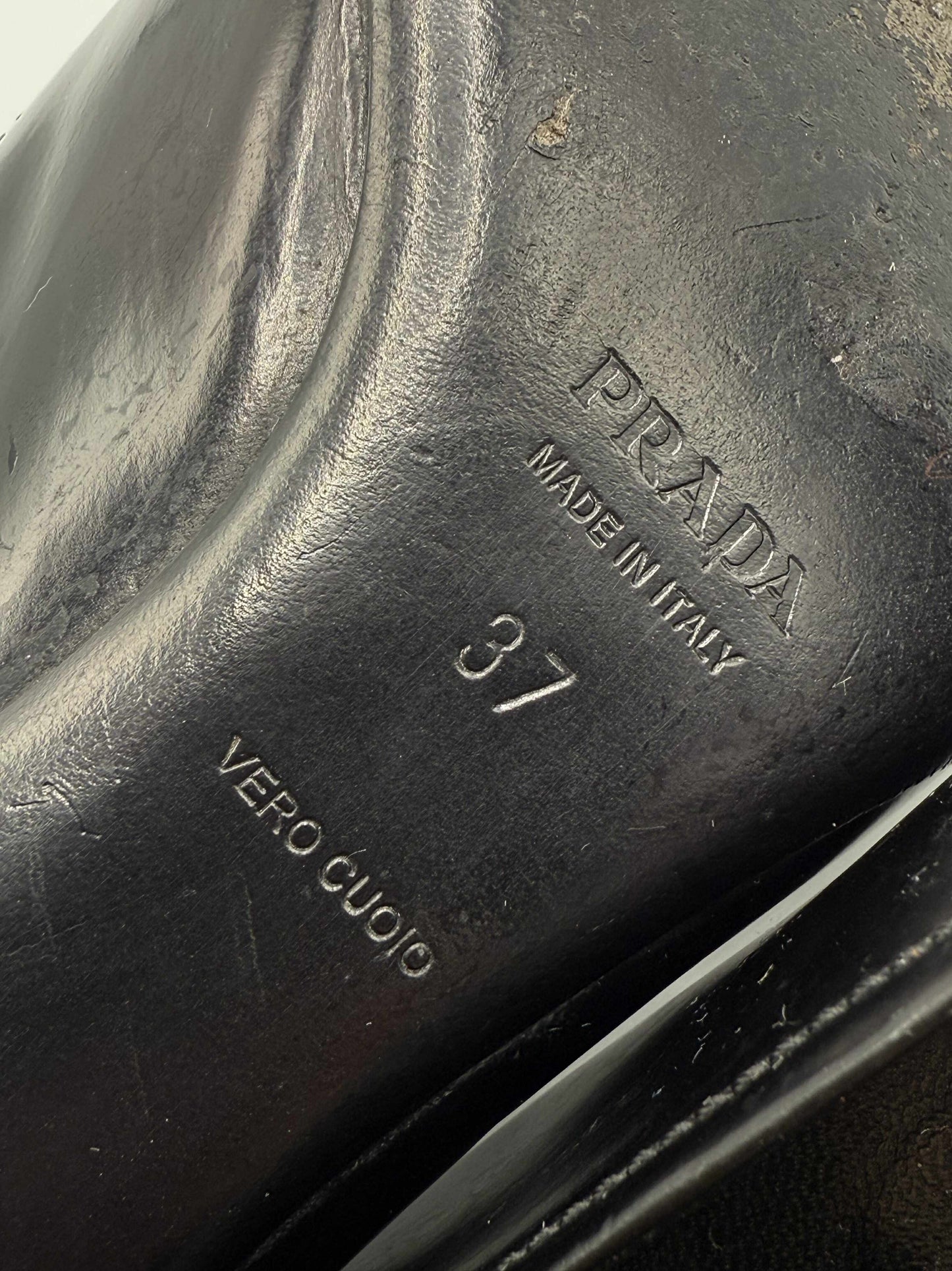 Prada Patent Leather Bow Accents Pumps