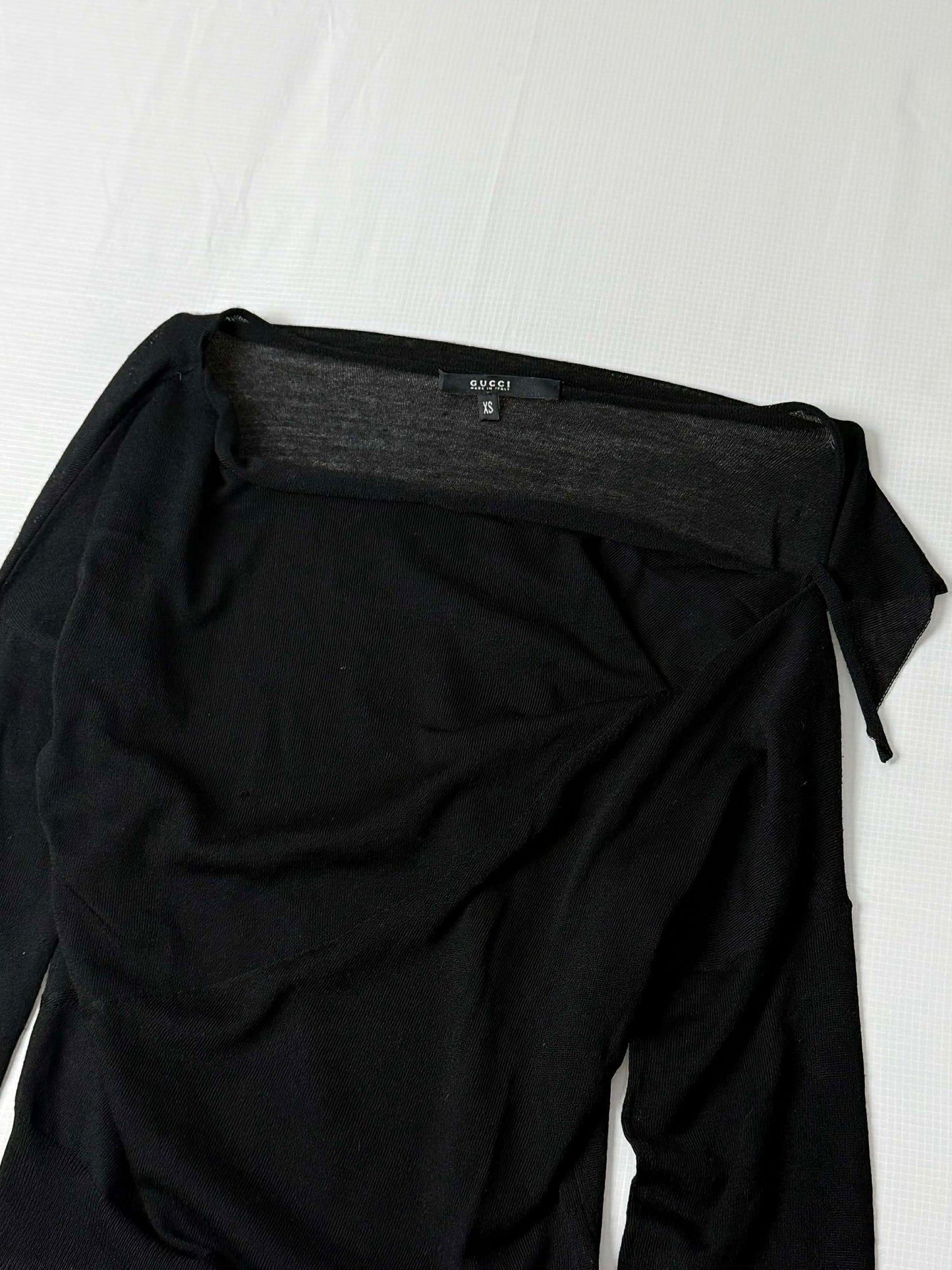 2000’s Gucci by Tom Ford Shoulder Drop Mesh Long-Sleeve