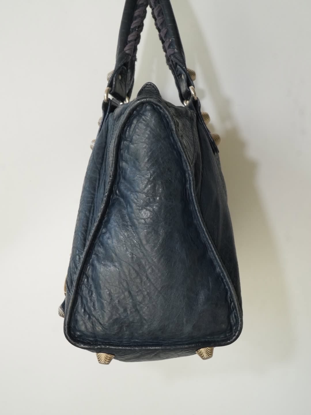 2000’s Balenciaga Navy Blue Giant 21 Silver Work Bag