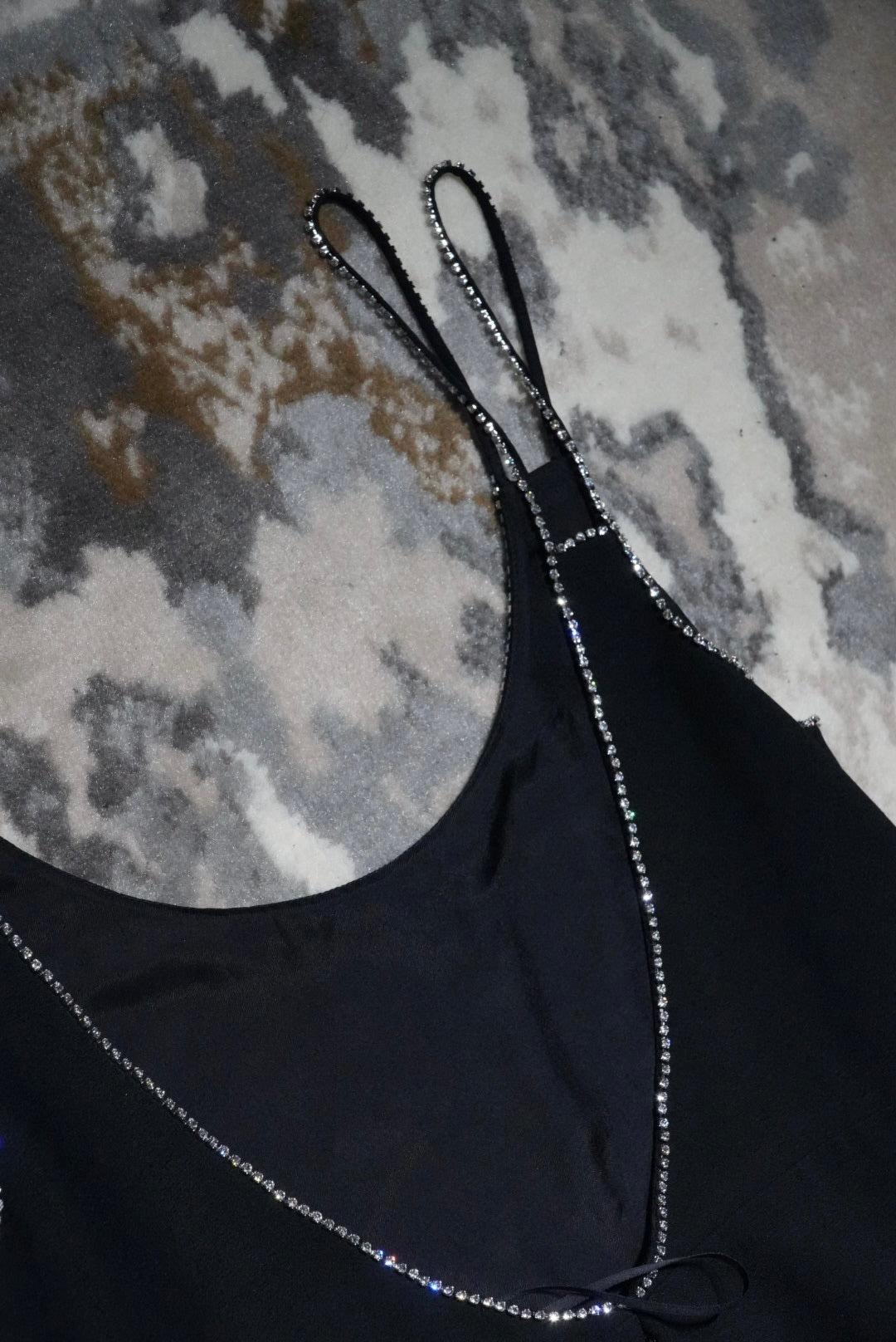 Celine Evening Dress with no Straps & with Rhinestones