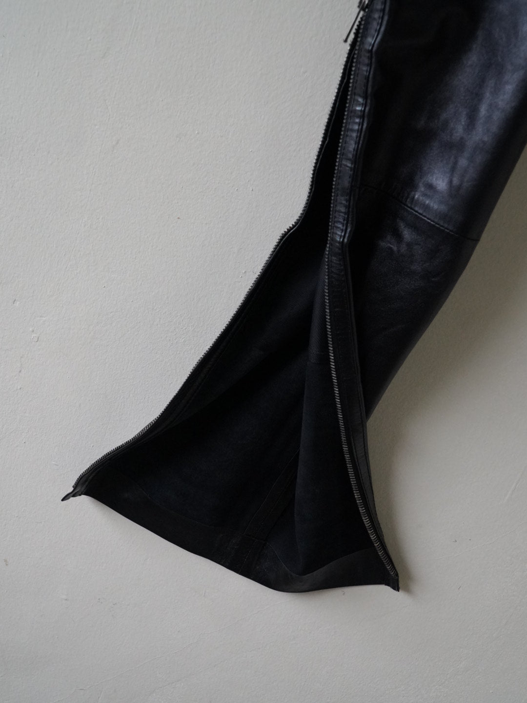 2001 Gucci by Tom Ford Leather Pants Double Side Zip