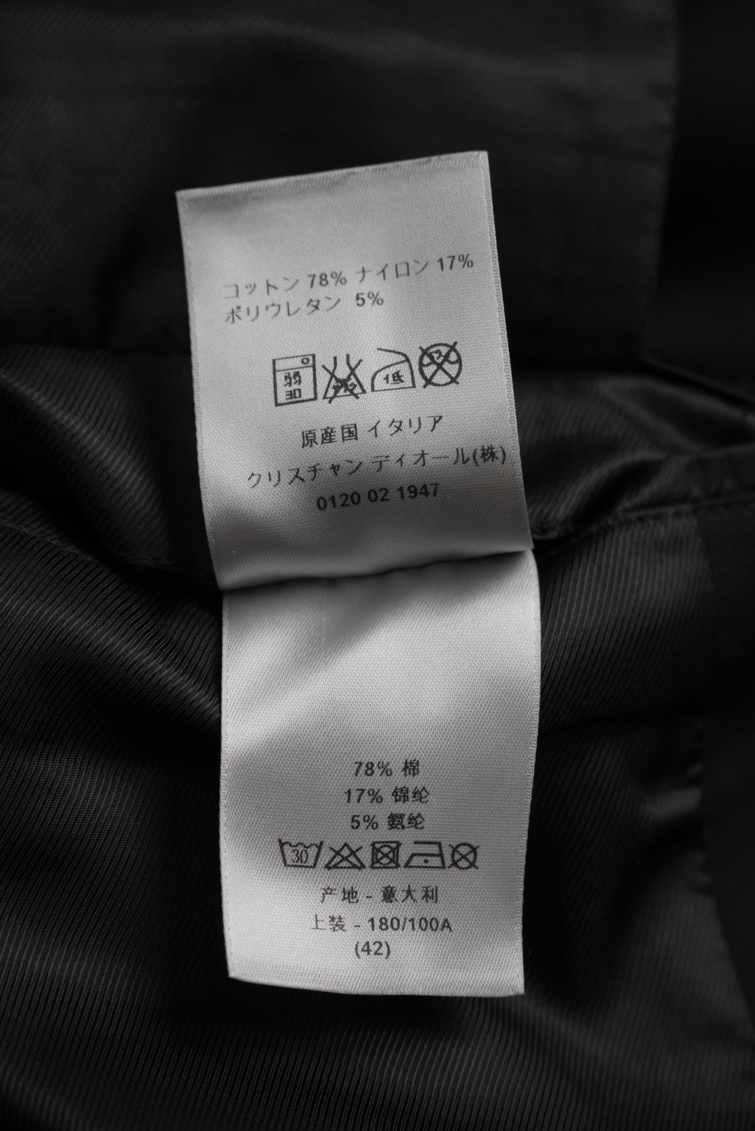 Dior Zippered Black Single Suit