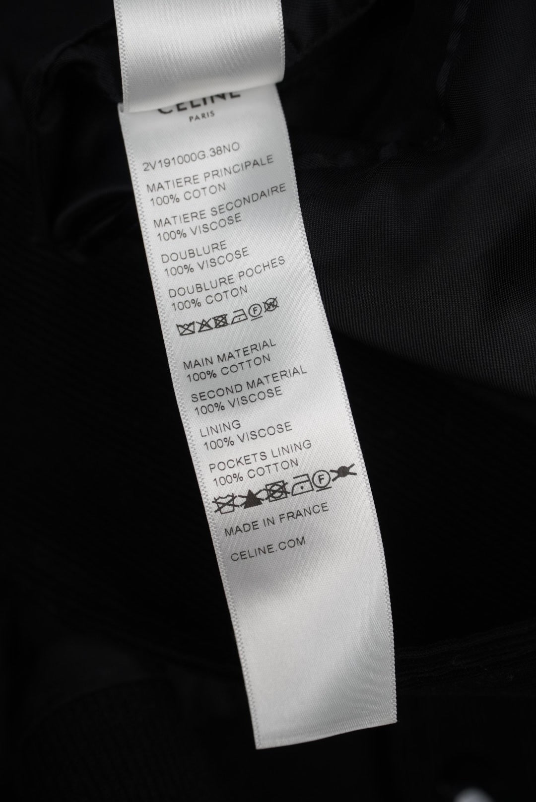 Celine Hedi Slimane Teddy Black Corduroy Jacket