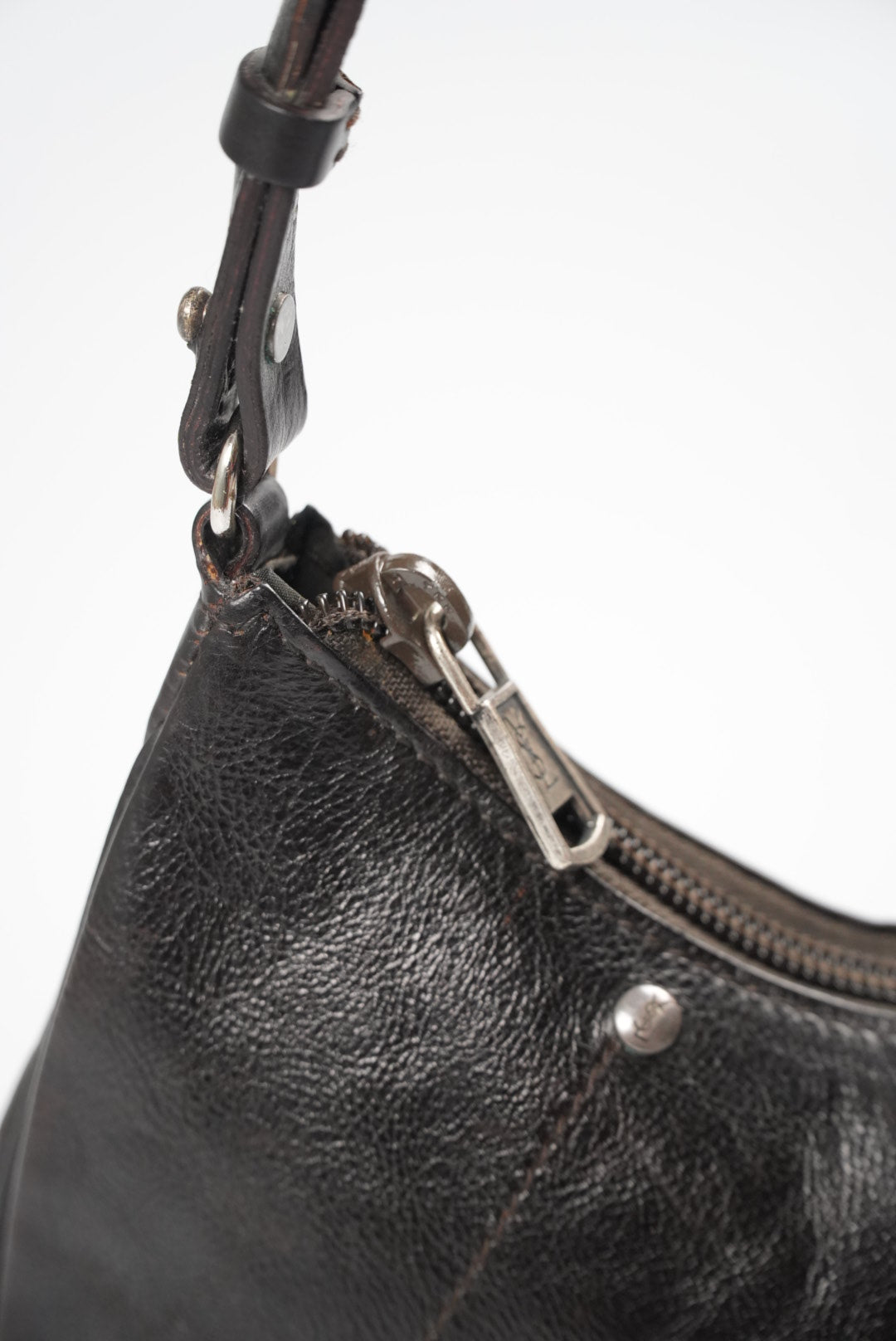 Yves Saint Laurent Rive Gauche Studded Leather Pochette