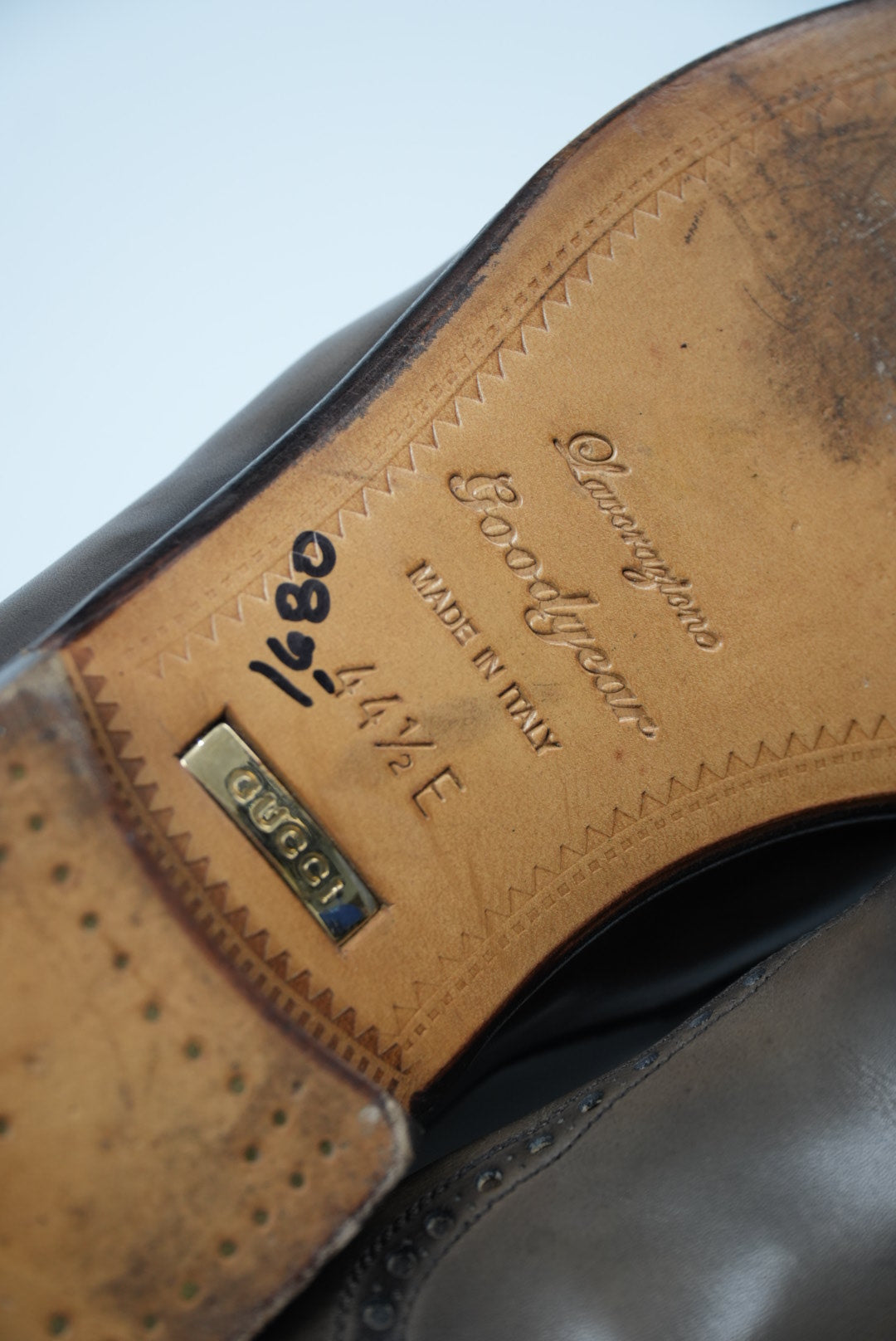 Gucci Brown Leather Horsebit Slip On Loafers