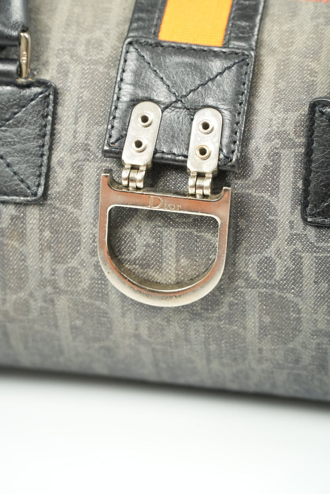 Christian Dior Diorissimo Trotter Denim Flight Handle Bag