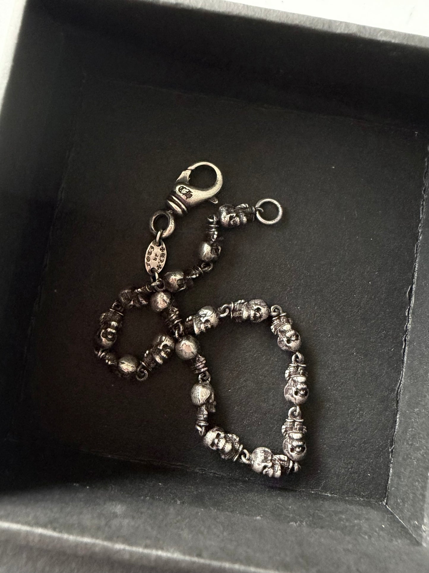 Chrome Hearts Sterling Silver Foti Skull Bracelet