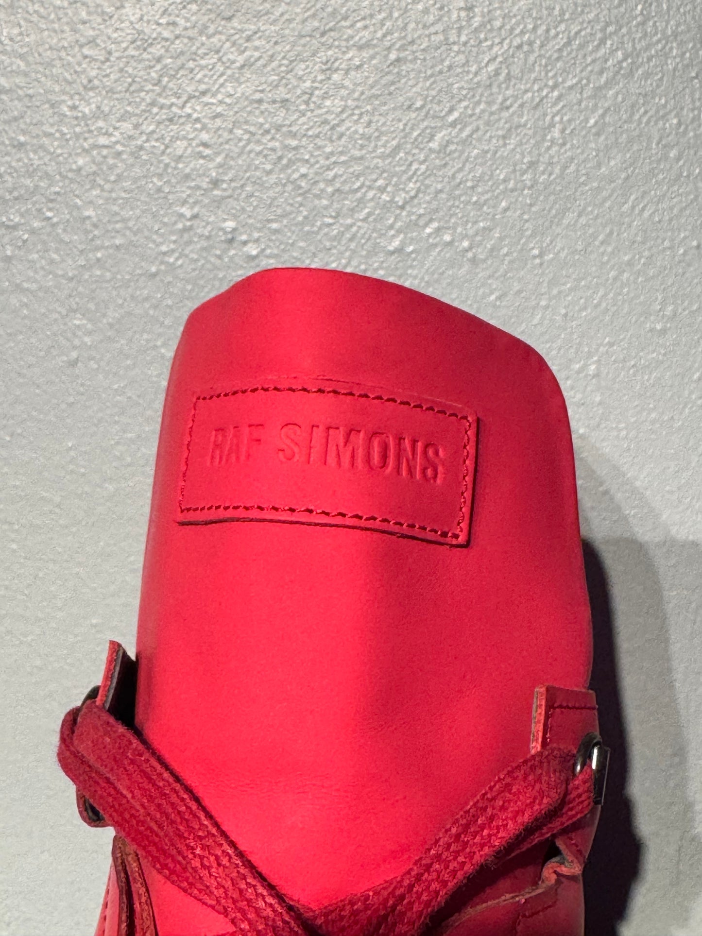 RAF SIMONS Red High Top Sneakers