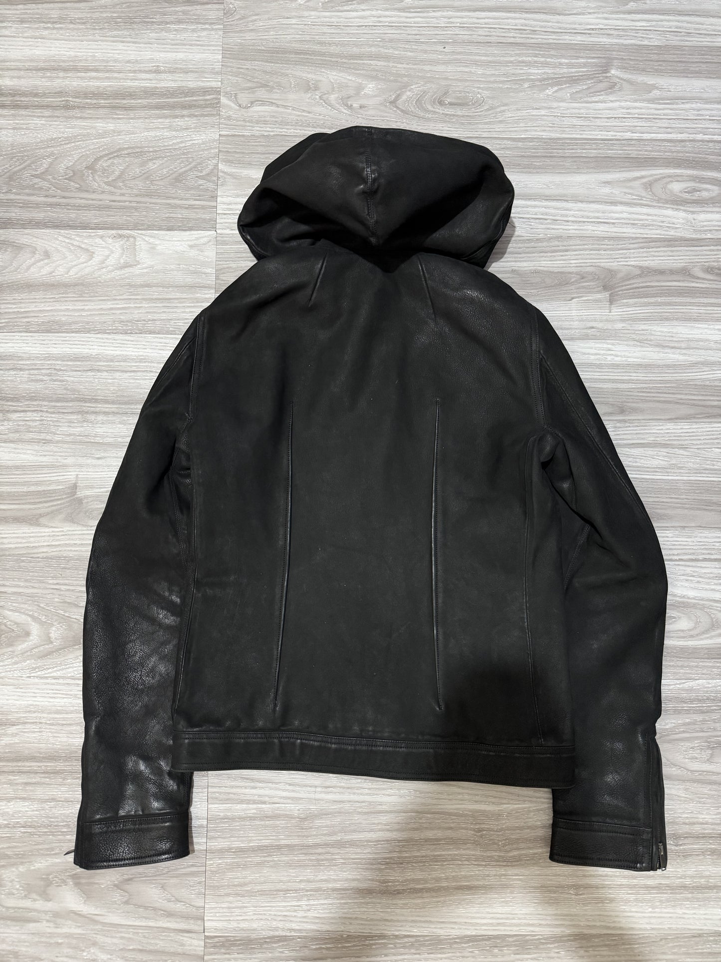 Rick Owens FW13-14 Heavy Hooded Leather Jacket