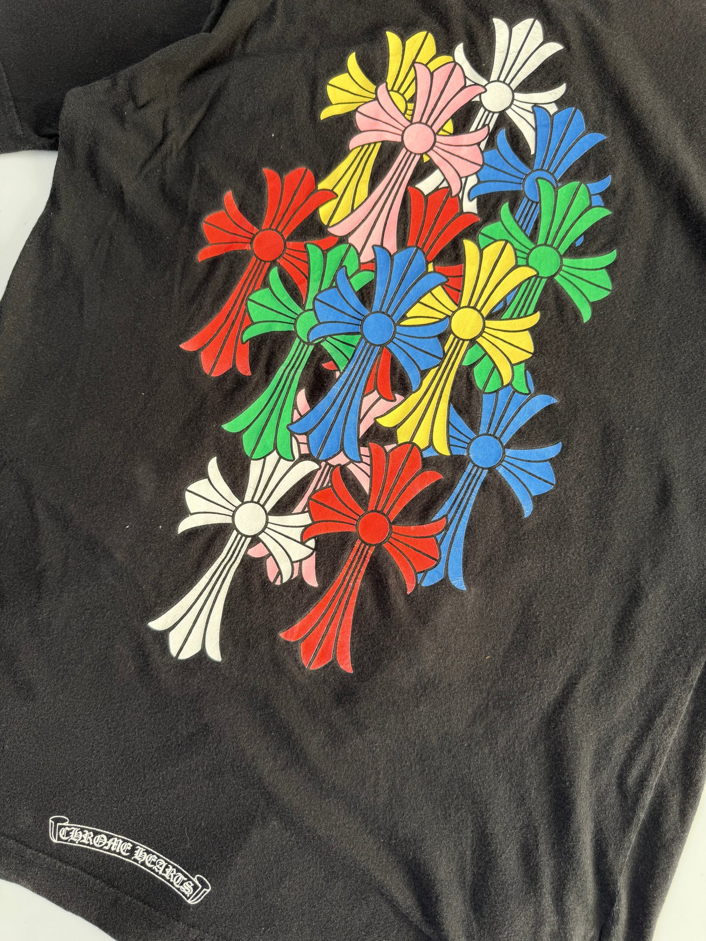 Chrome Hearts Multi Color Cross Cemetery Pocket Tee