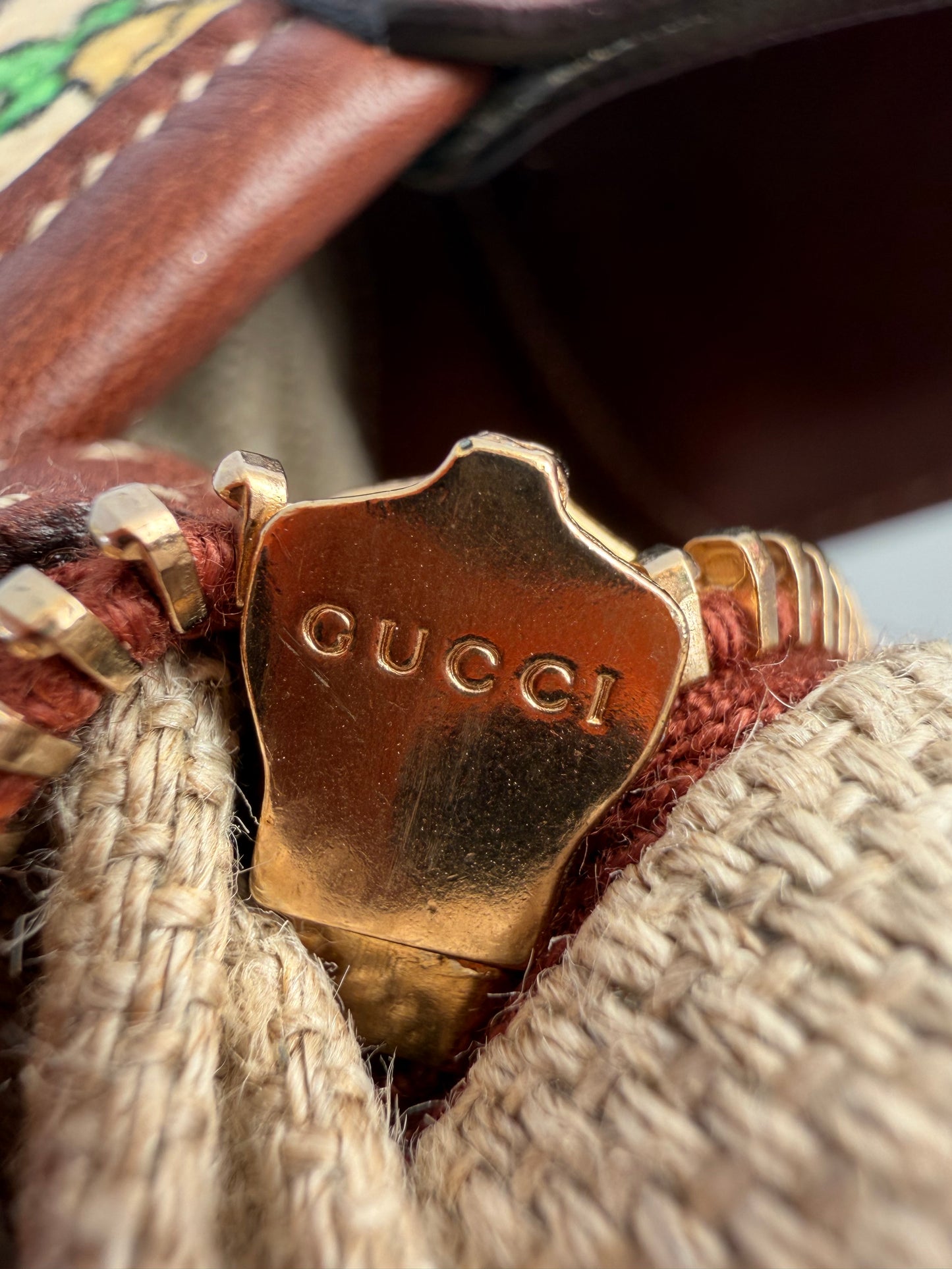 Gucci Jackie Pineapple Printed Canvas Hobo Bag