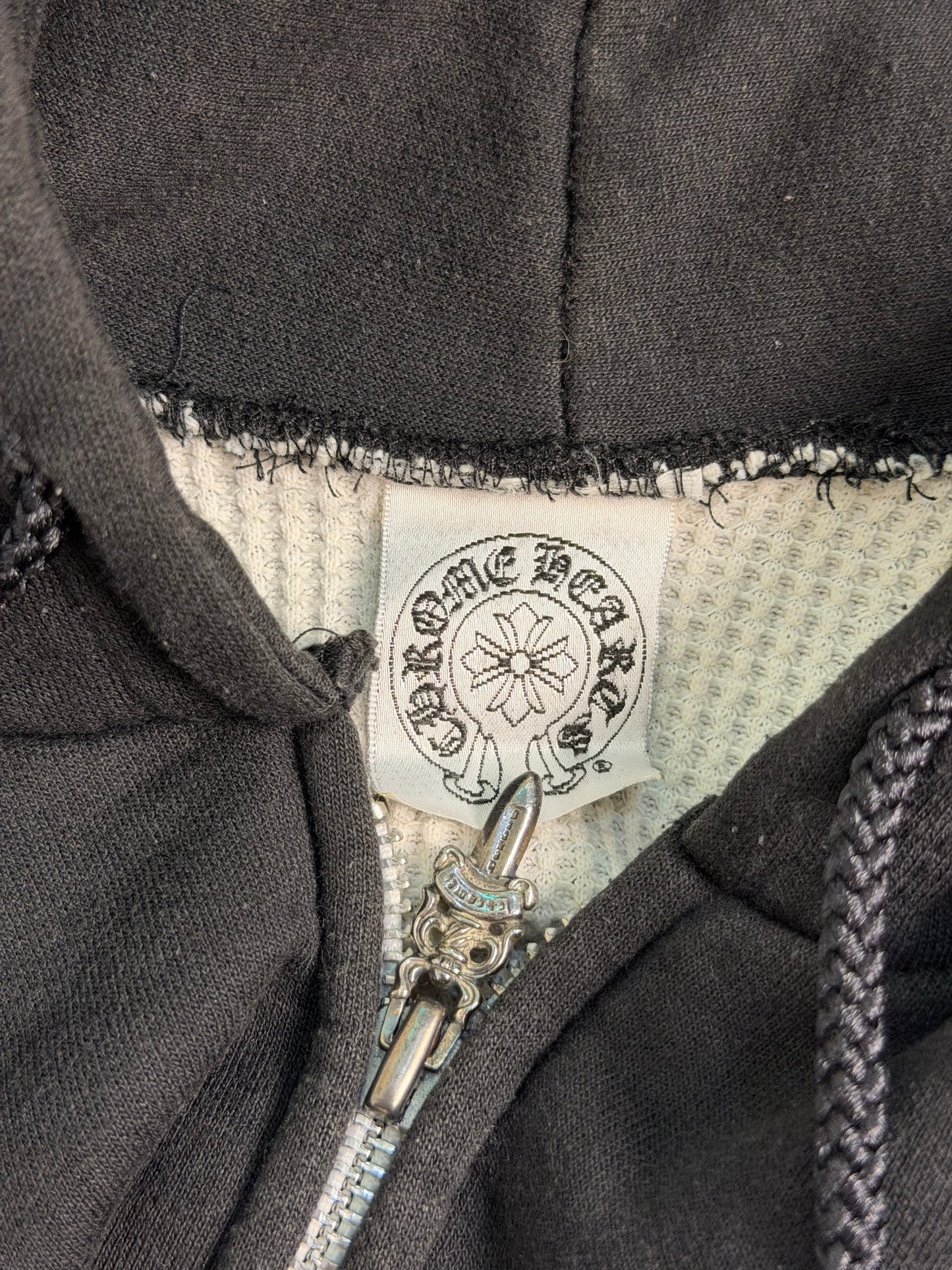 Chrome Hearts Horseshoe Floral Cross Sleeve Thermal Hoodie