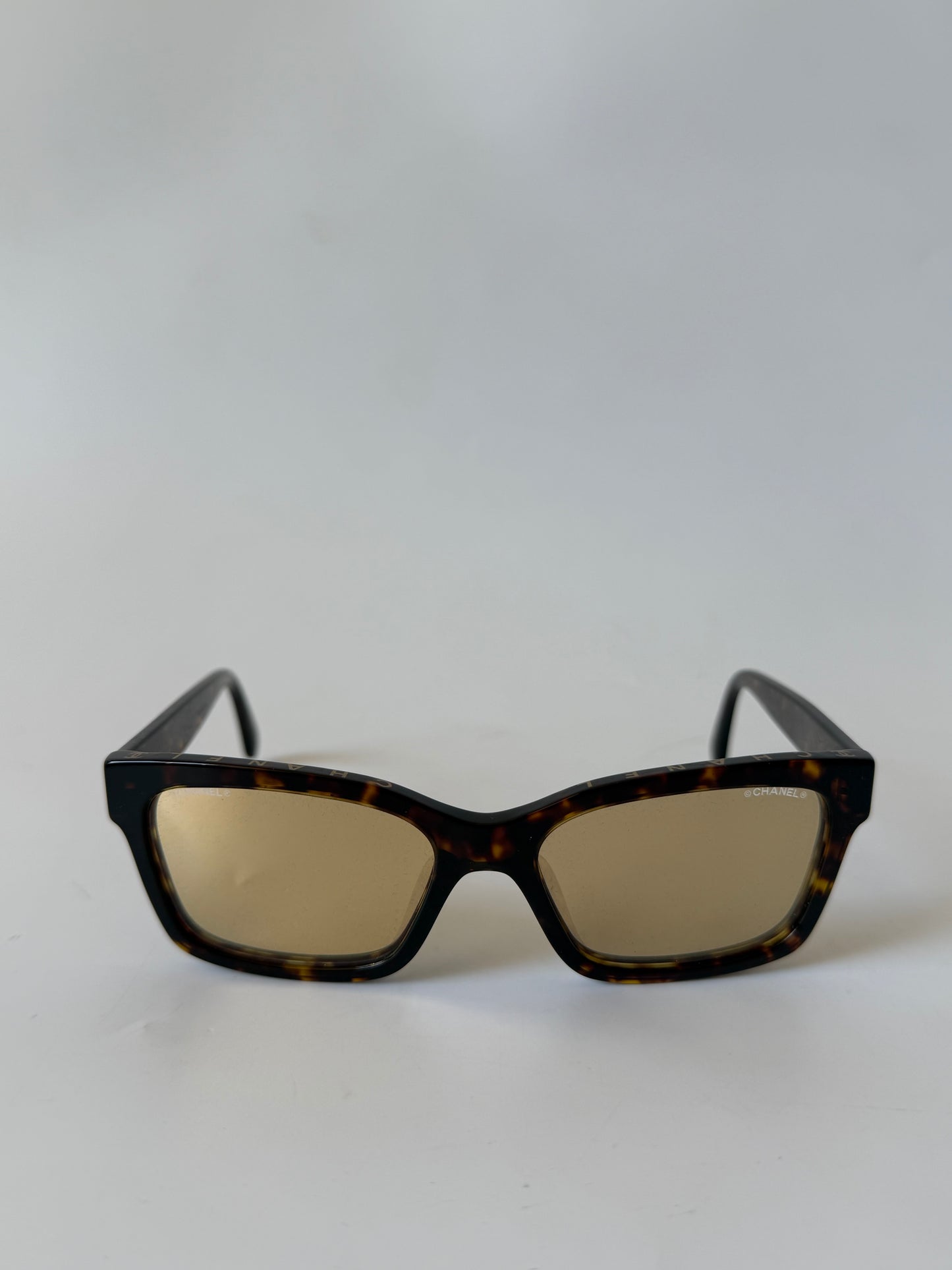 Chanel Acetate Square Sunglasses in Tortoise
