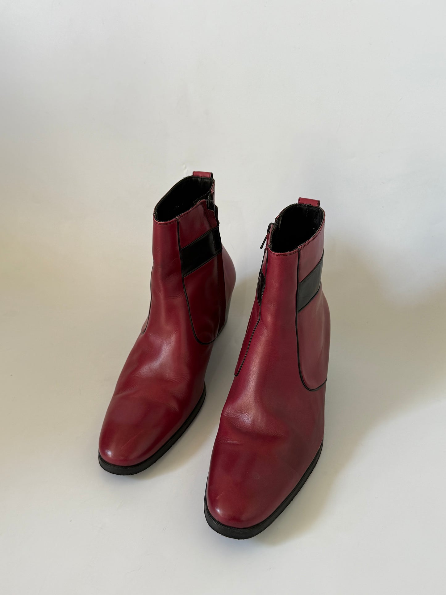 Dior Homme by Hedi Slimane A/W07 “Navigate” Red Cuban Boots