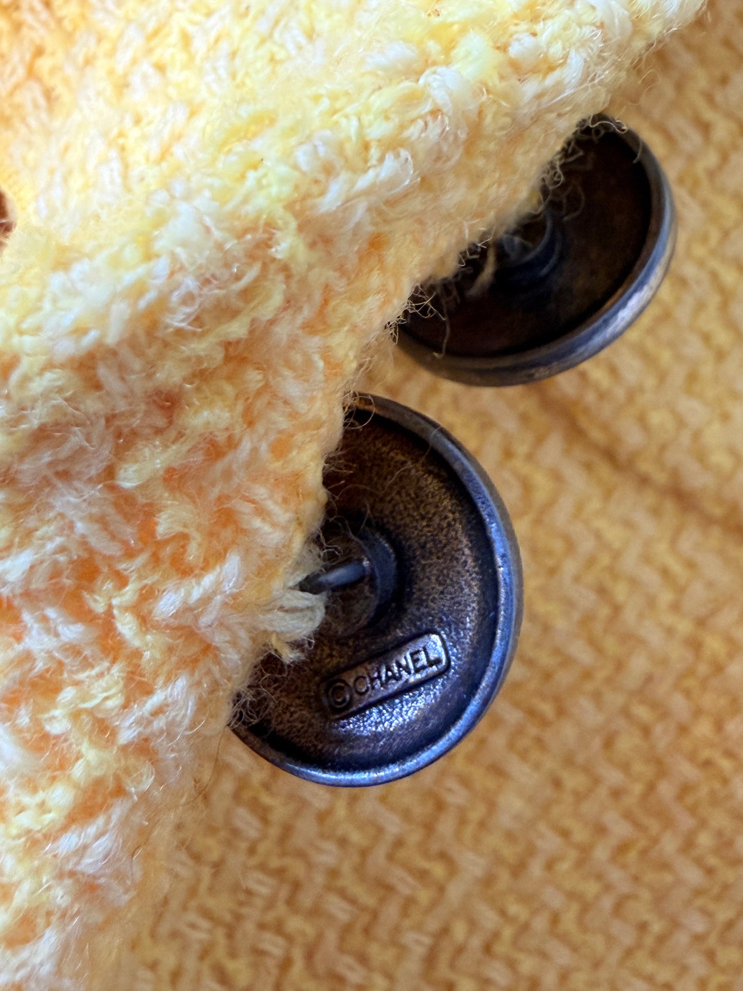 Vintage Chanel Boutique 1997 Canary Yellow Tweed