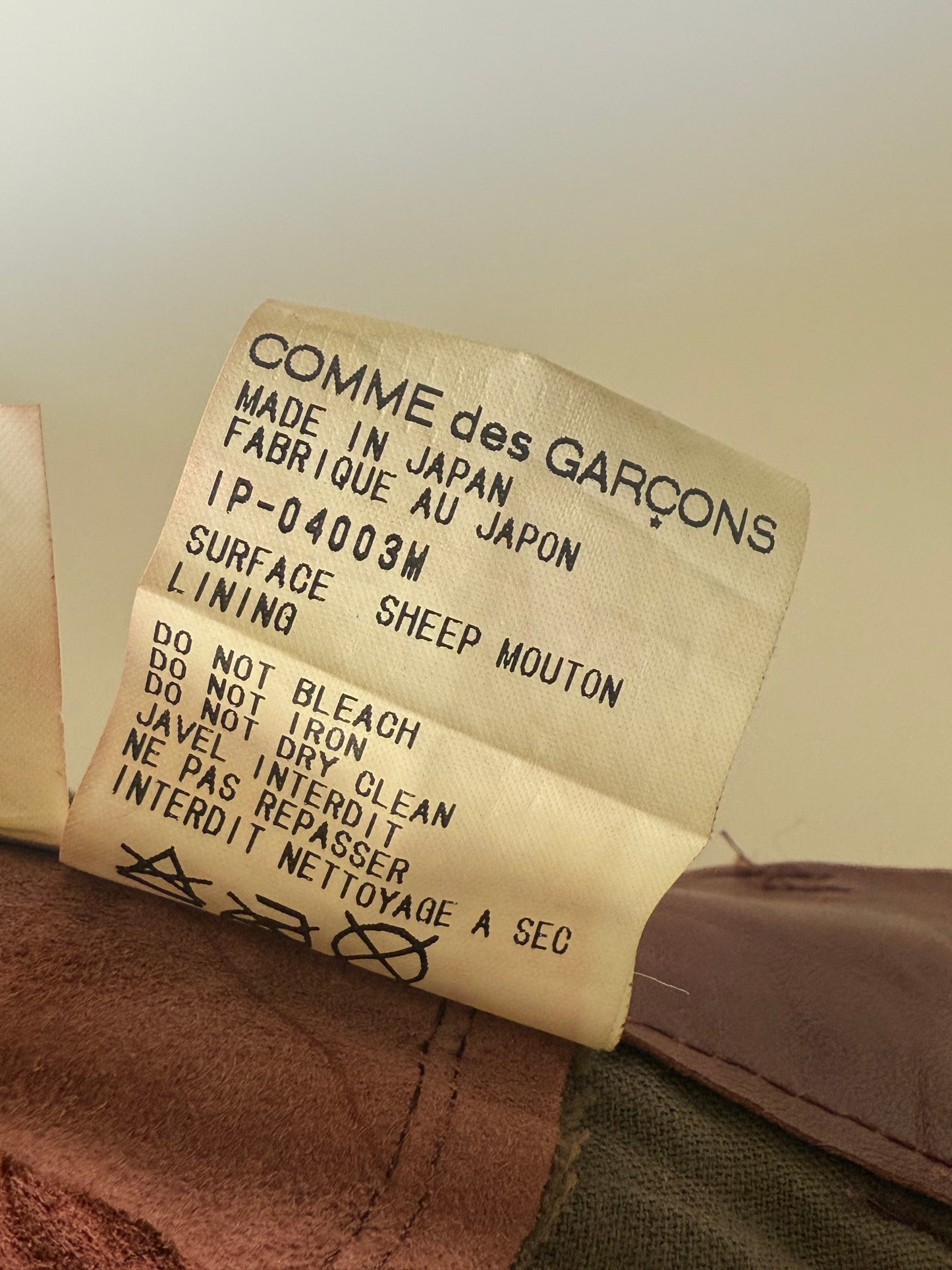 Comme des Garcons Homme Leather Pants