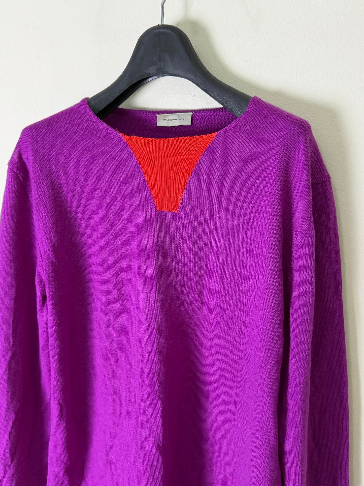 Balenciaga Paris Purple Sweater