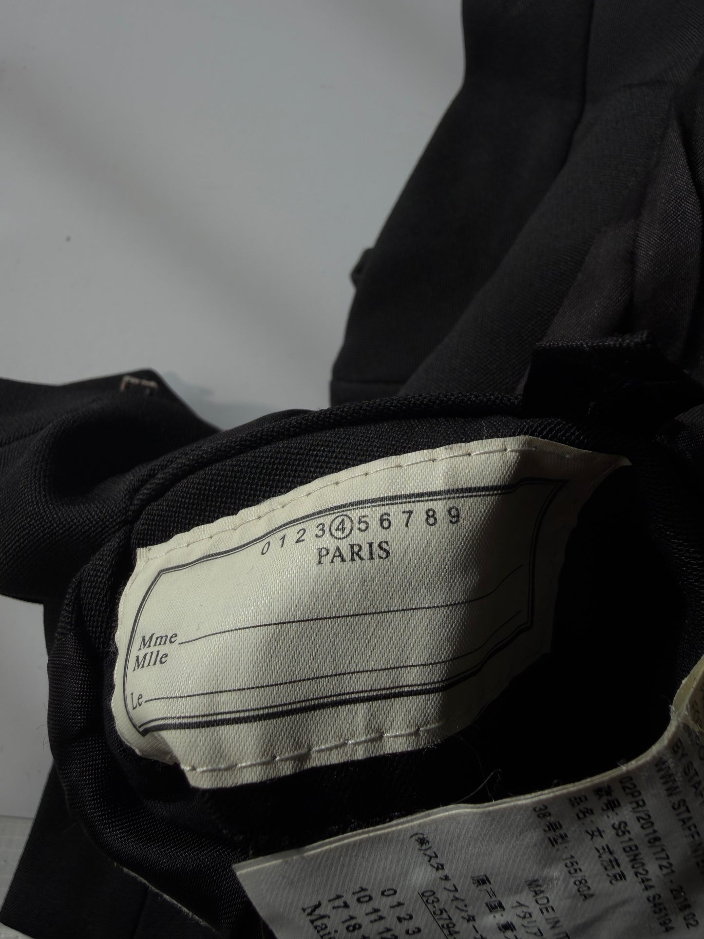 Maison Margiela Line 4 Black Collarless Jacket