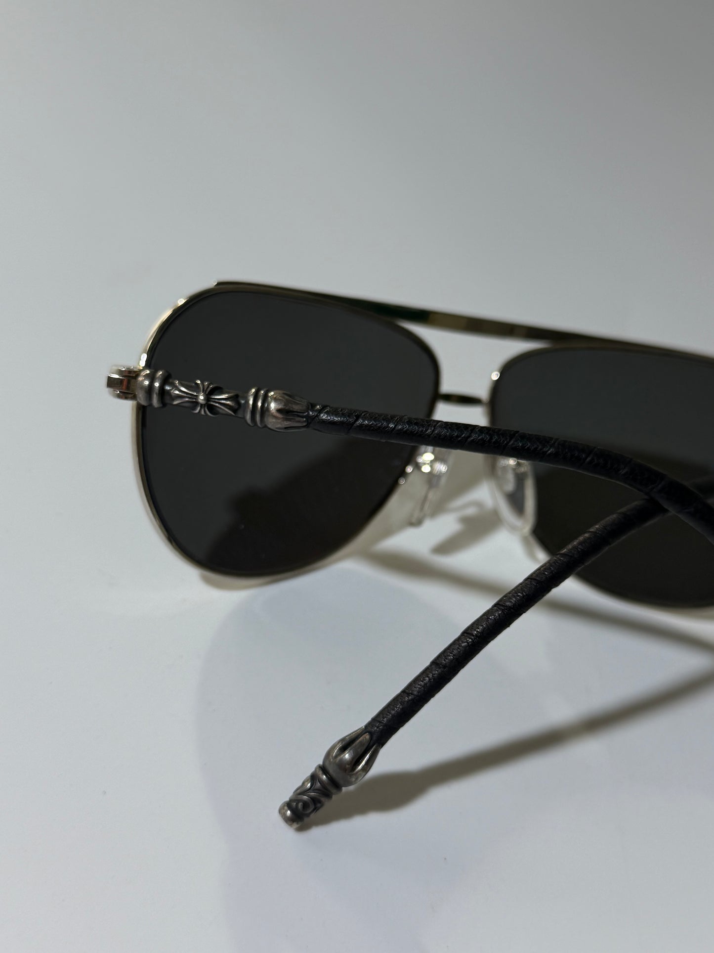 Chrome Hearts Muncher Double Dip Leather Sunglass