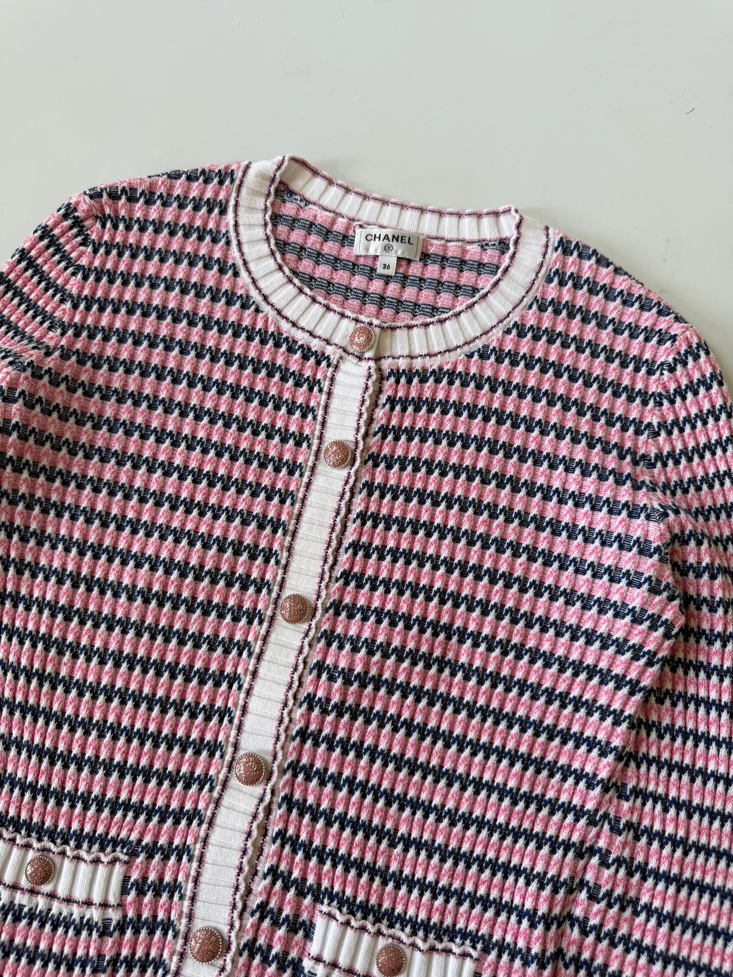 Chanel Stripped Multicolor Cardigan