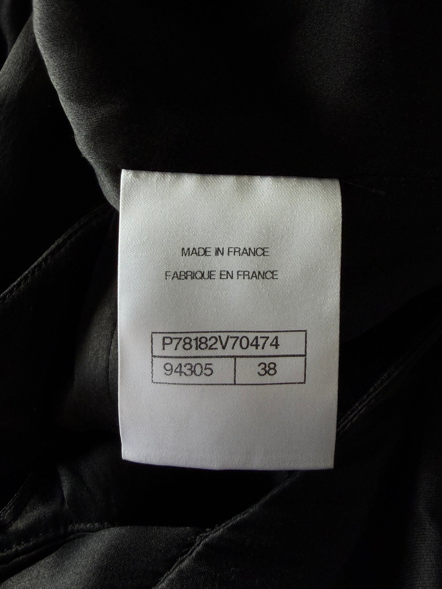 Chanel F/W2024 Black Silk Maxi Slip Dress