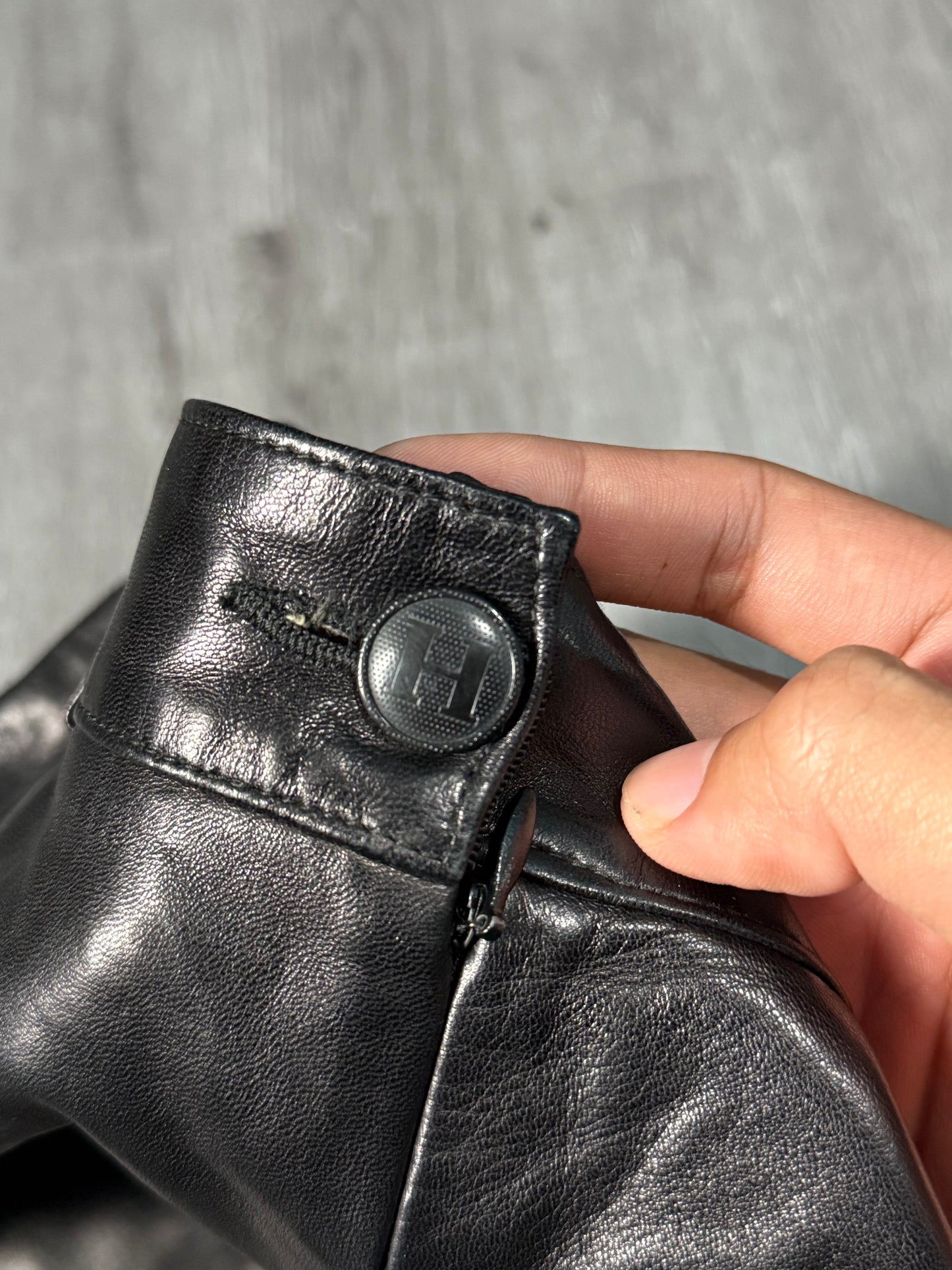 Hermes Black Leather Skirt