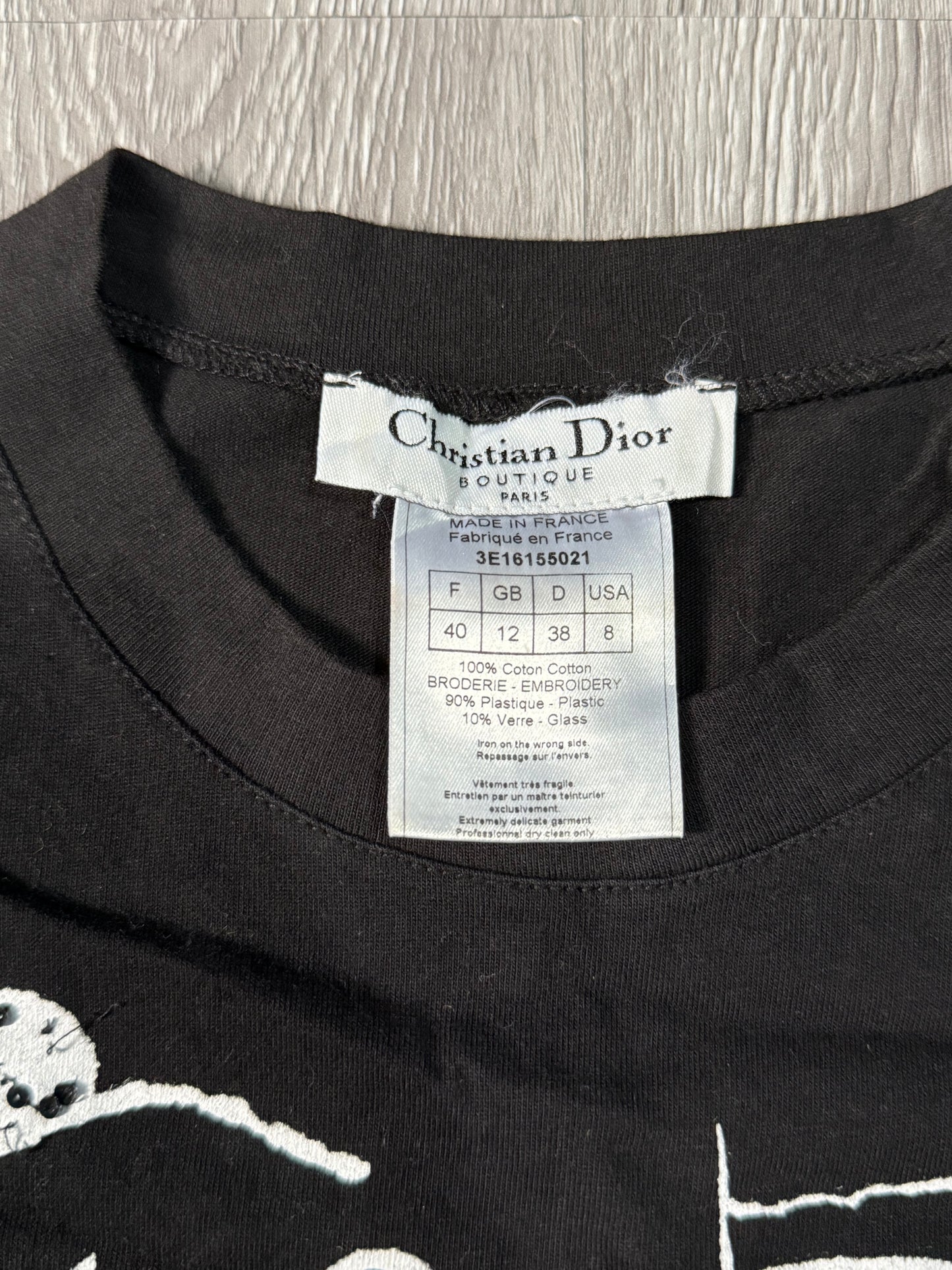Christian Dior Boutique Hardcore Dior Sequin Black Tank Top