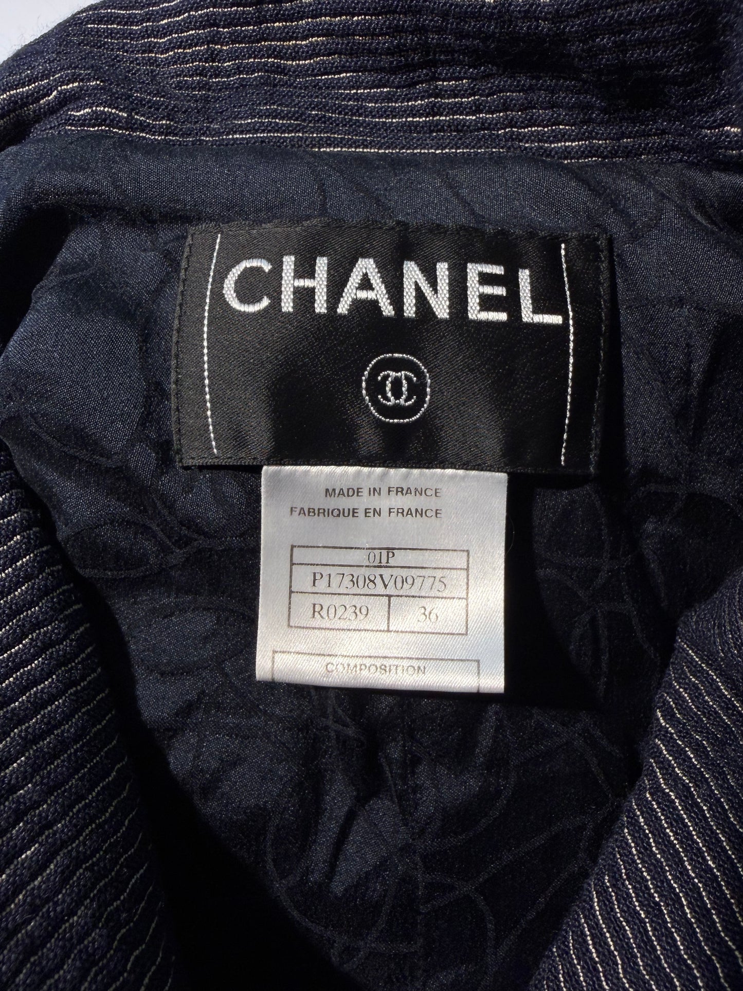 2001 Chanel Pinstripe Blazer