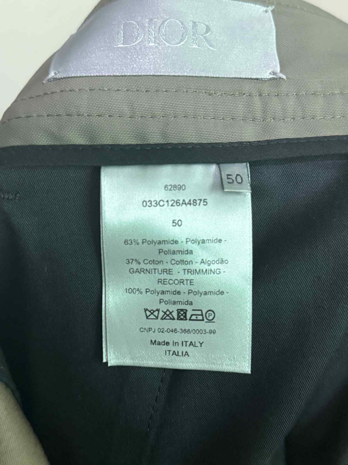 Dior Homme Green Nylon Cargo Shorts