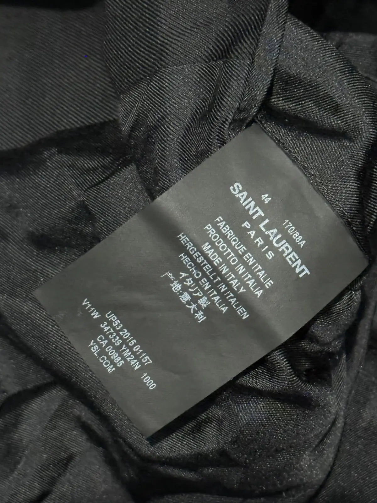 Saint Laurent Hedi Slimane SS14 3 Botton Black Suit