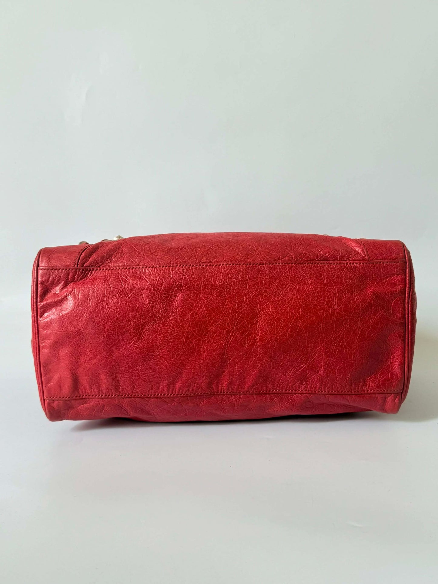 2000’s Balenciaga Ruby Leather Giant 21 Silver Midday Bag