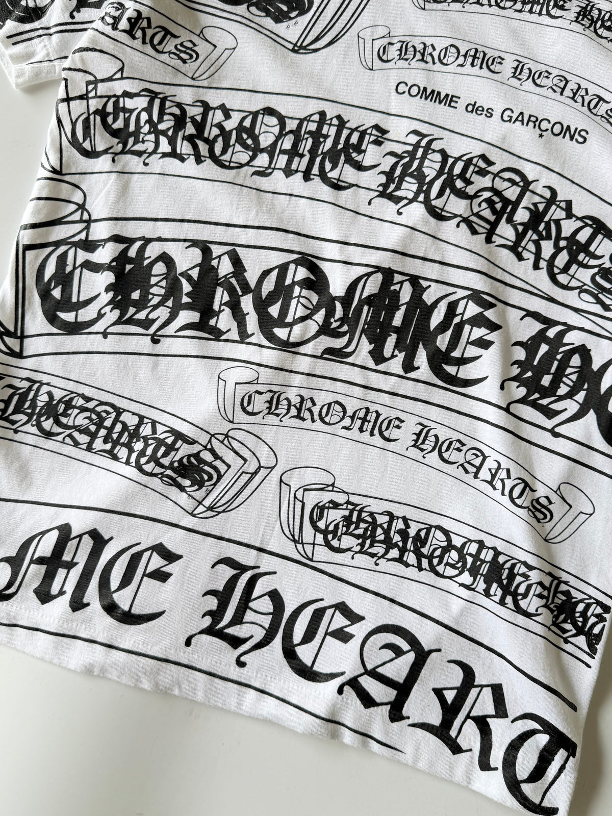 Chrome Hearts x Comme des Garçons Scroll Label T-Shirt