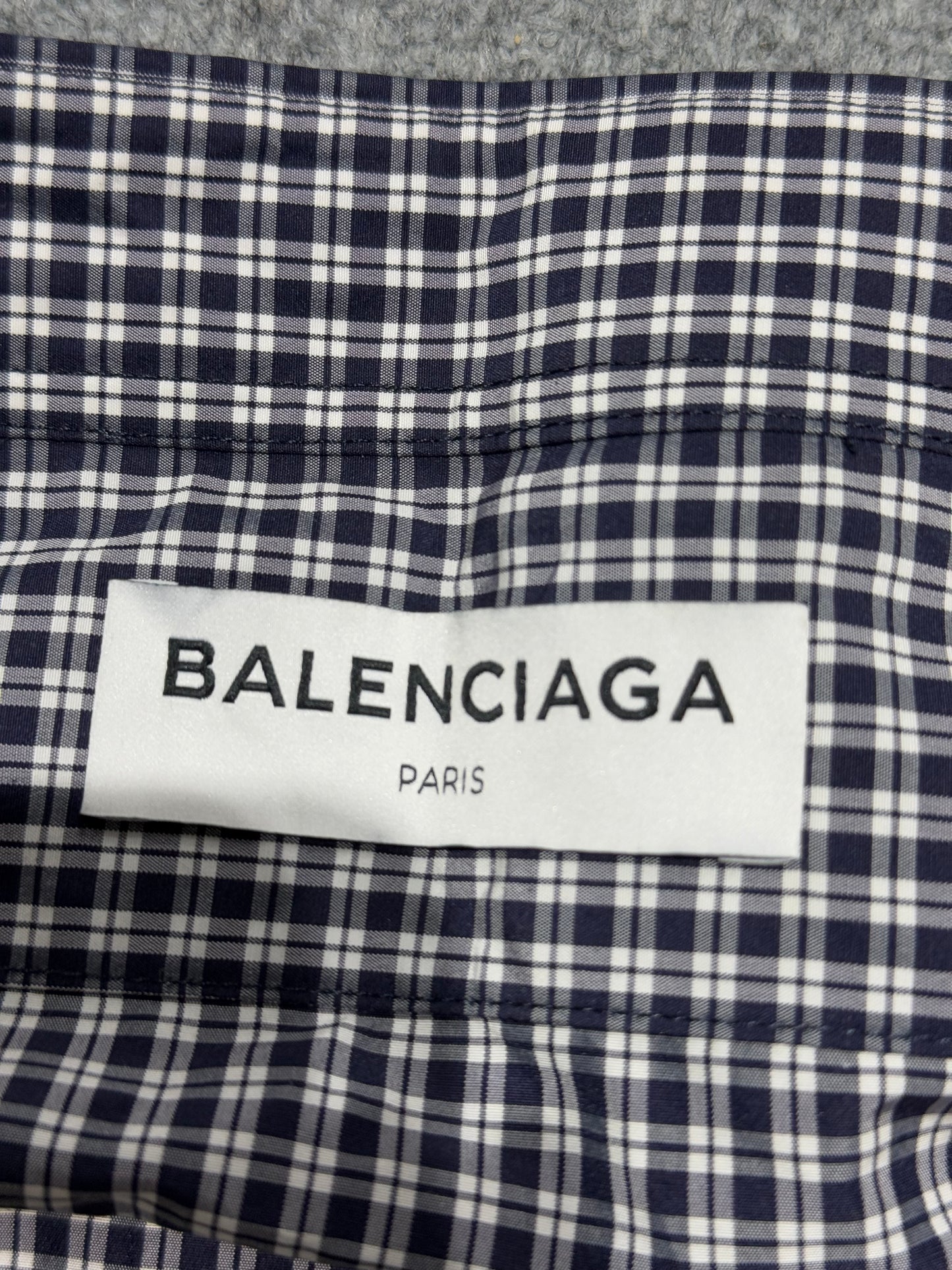 Balenciaga 17AW Check Swing Shirt Oversized Demna