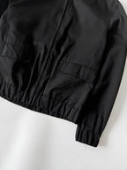 Vintage Hermes Black Zip Bomber Jacket