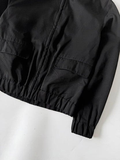 Vintage Hermes Black Zip Bomber Jacket