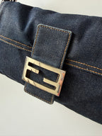 Fendi Dark Blue Denim Baguette