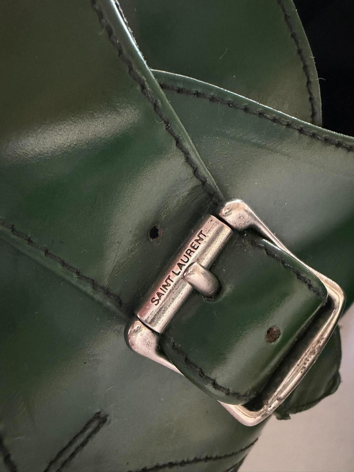 Saint Laurent by Hedi Slimane F/W2014 Green Monk Creeper