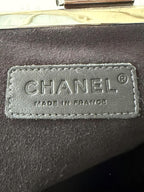 Chanel by Karl Lagerfeld Black Fur Frame Chain Bag