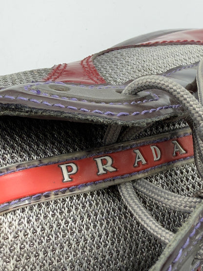Prada Men’s Burgundy and Red Trainers