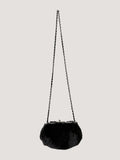 Chanel by Karl Lagerfeld Black Fur Frame Chain Bag