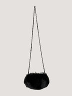 Chanel by Karl Lagerfeld Black Fur Frame Chain Bag