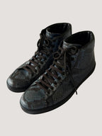 Gucci by Frida Giannini Blue Python High Top Sneakers
