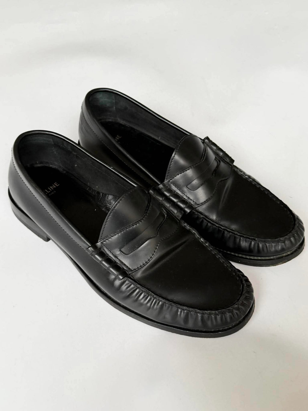 Celine by Hedi Slimane Luco Leather Penny Loafers