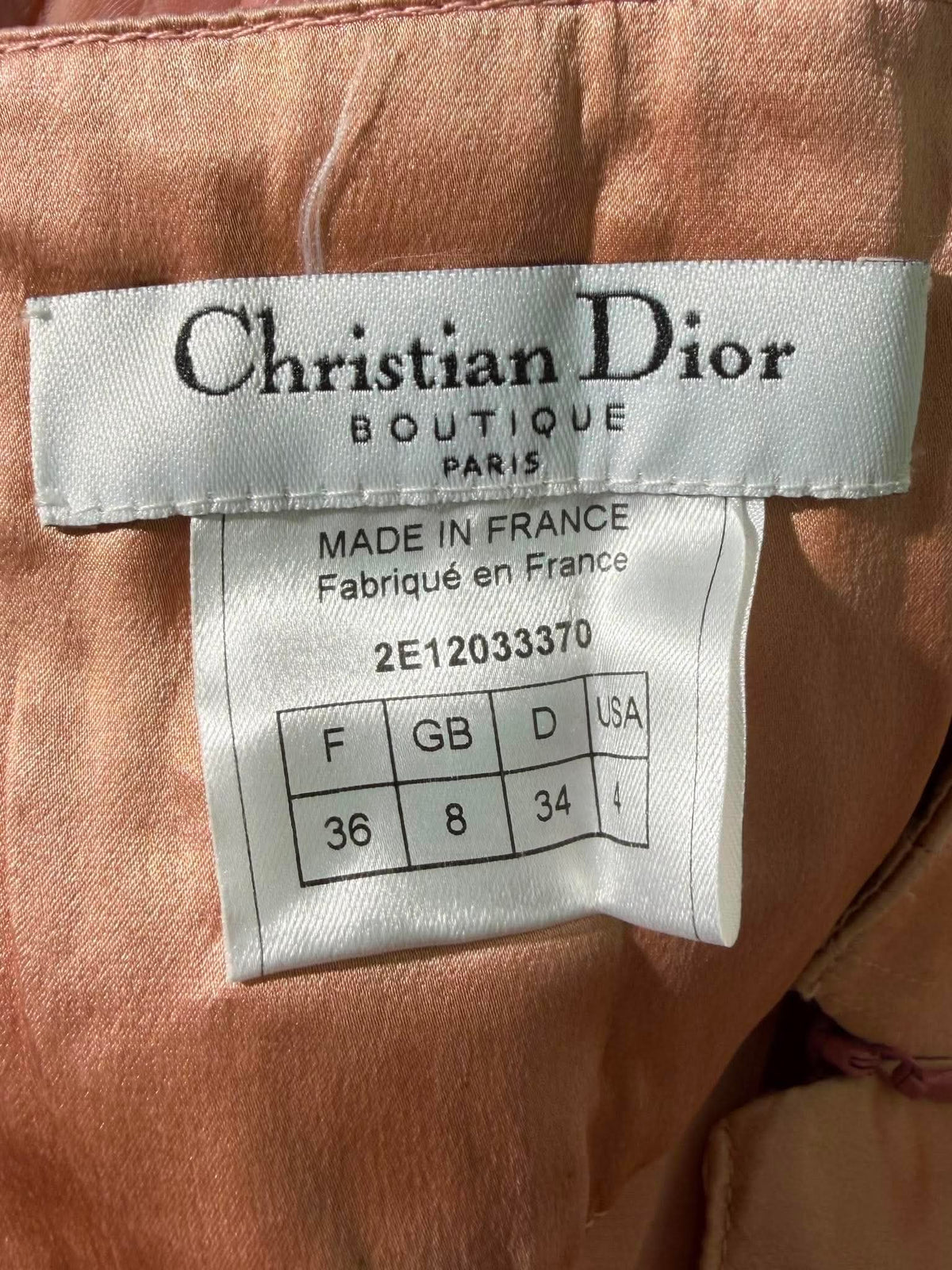 Vintage Christian Dior Boutique Dusty Pink Slip Skirt