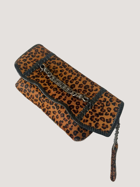 RARE Chrome Hearts Leopard Pony Hair “Fuck you” Clutch Bag