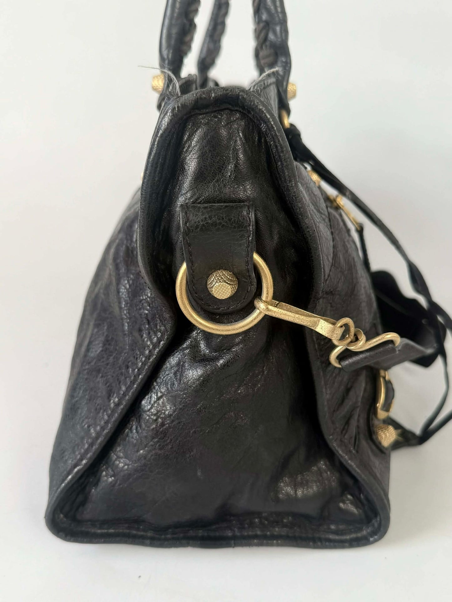 2000’s Balenciaga Black Giant 12 Gold Hardware City Bag